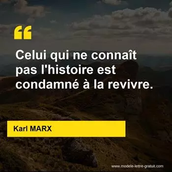 Citation Karl MARX