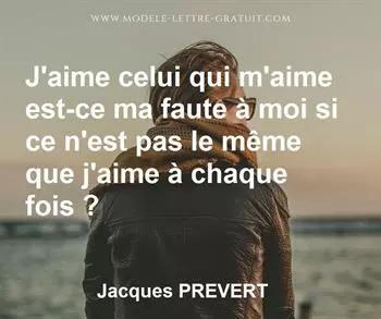 Citation de Jacques PREVERT