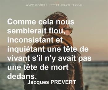 Citation de Jacques PREVERT