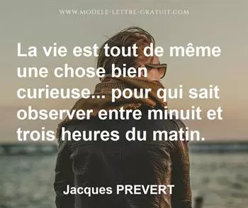 Citation de Jacques PREVERT
