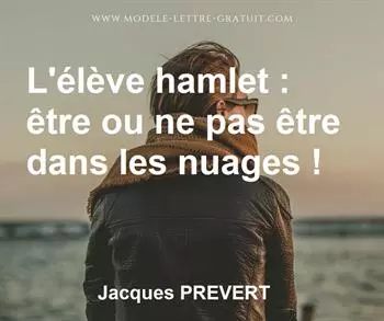 Citation de Jacques PREVERT