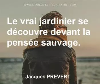 Citation de Jacques PREVERT