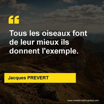 Citation de Jacques PREVERT