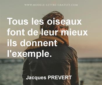 Citation de Jacques PREVERT