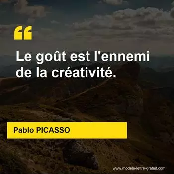 Citation Pablo PICASSO