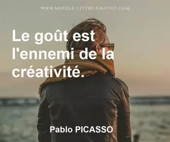 Citation de Pablo PICASSO