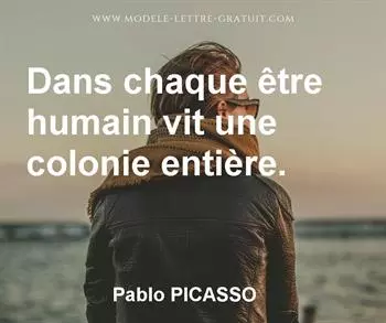 Citation de Pablo PICASSO