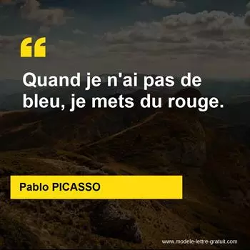 Citation Pablo PICASSO