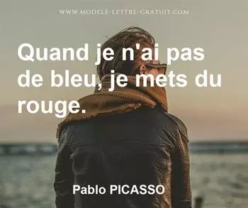 Citation de Pablo PICASSO