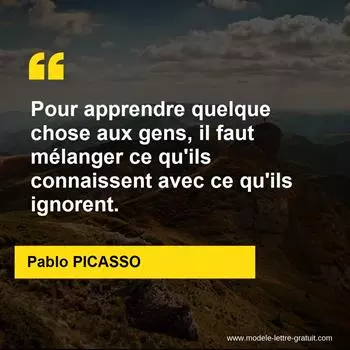 Citation Pablo PICASSO