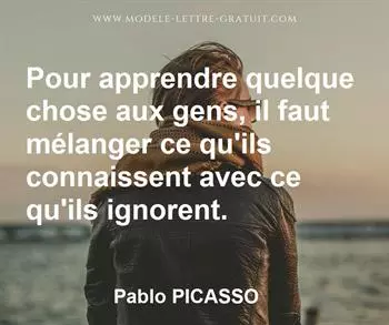 Citation de Pablo PICASSO