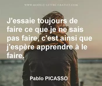 Citation de Pablo PICASSO