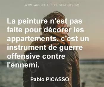 Citation de Pablo PICASSO