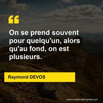 Citation de Raymond DEVOS