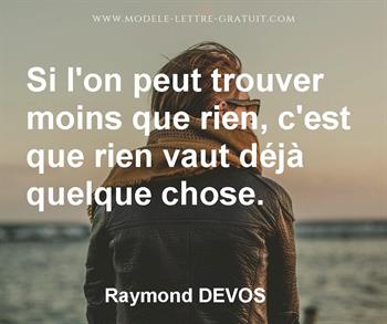 Citation de Raymond DEVOS