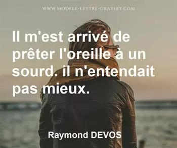 Citation de Raymond DEVOS