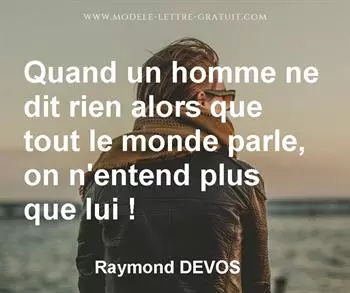 Citation de Raymond DEVOS