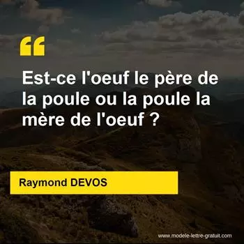 Citation Raymond DEVOS