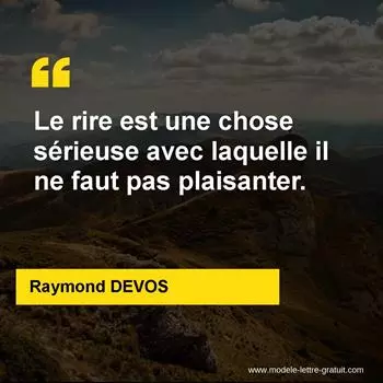 Citation Raymond DEVOS