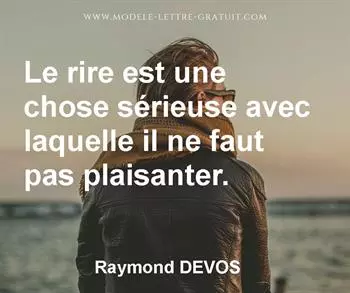 Citation de Raymond DEVOS