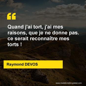 Citation de Raymond DEVOS