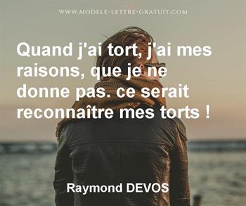 Citation de Raymond DEVOS