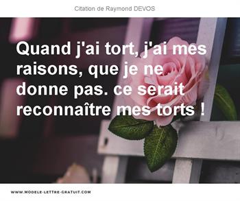 Citations Raymond DEVOS