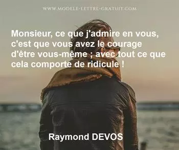 Citation de Raymond DEVOS