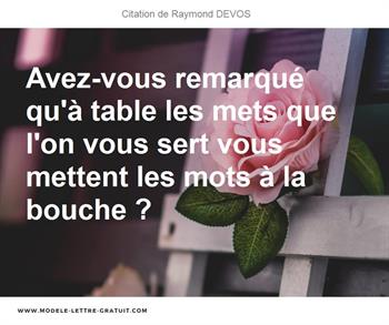 Citations Raymond DEVOS
