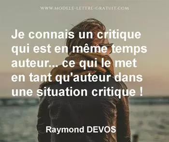 Citation de Raymond DEVOS