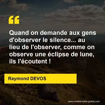 Citation Raymond DEVOS