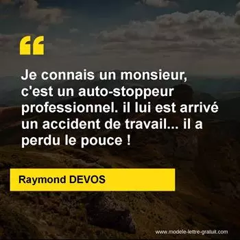 Citation Raymond DEVOS