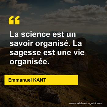 Citation Emmanuel KANT