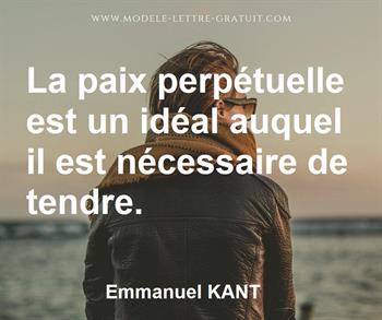 Citation de Emmanuel KANT