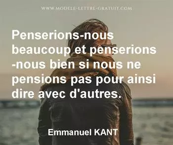 Citation de Emmanuel KANT