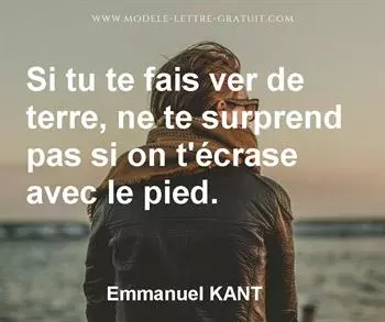 Citation de Emmanuel KANT