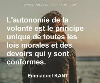 Citation de Emmanuel KANT