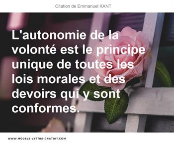 Citations Emmanuel KANT