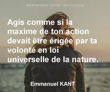 Citation de Emmanuel KANT