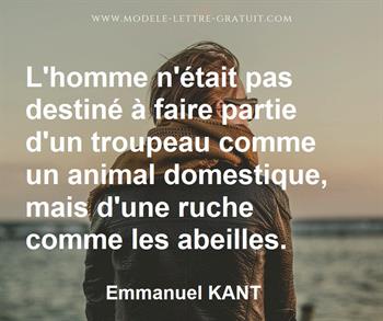 Citation de Emmanuel KANT