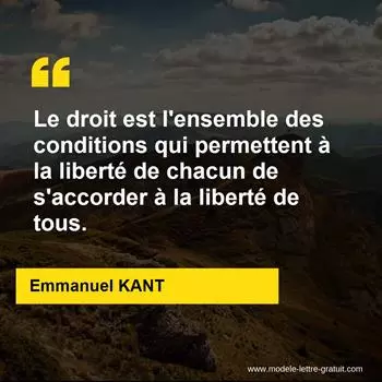 Citation Emmanuel KANT
