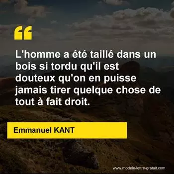 Citation Emmanuel KANT
