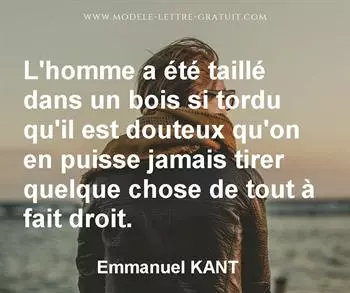 Citation de Emmanuel KANT
