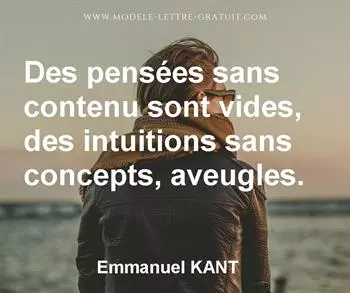 Citation de Emmanuel KANT
