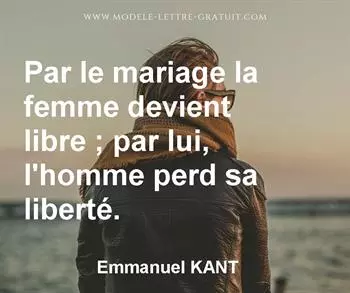 Citation de Emmanuel KANT