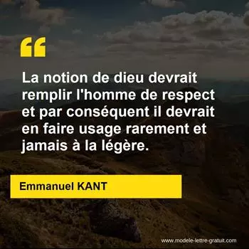 Citation Emmanuel KANT