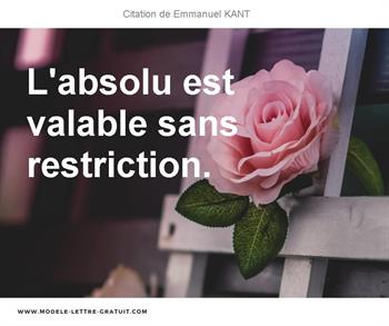 Citations Emmanuel KANT