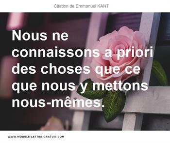 Citations Emmanuel KANT