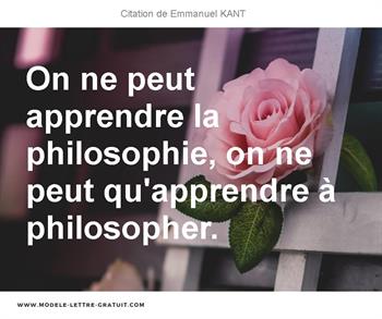 Citations Emmanuel KANT