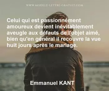 Citation de Emmanuel KANT